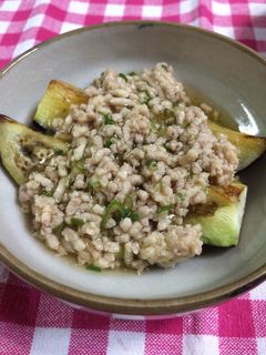 茄子の鶏ひき肉あんかけ-レシピのメイン写真