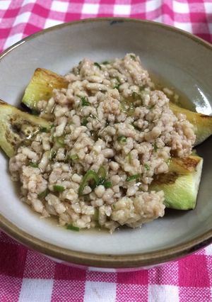茄子の鶏ひき肉あんかけ-レシピのメイン写真