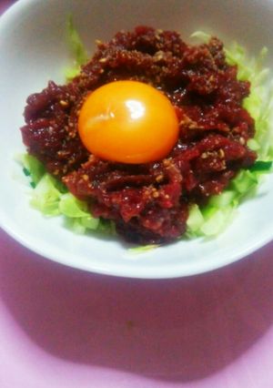 馬肉のユッケ-レシピのメイン写真