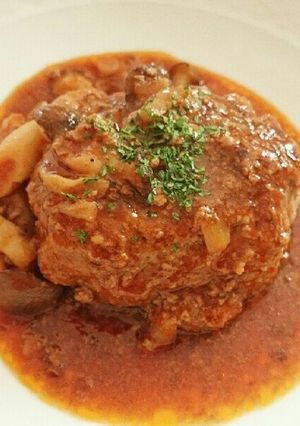 手作りソースで☆煮込みハンバーグ☆-レシピのメイン写真