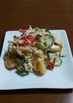 ミニトマトたっぷりのポテトサラダ-レシピのメイン写真
