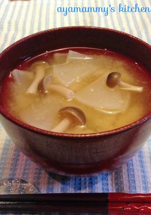大根としめじのお味噌汁✿-レシピのメイン写真