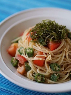 オクラとトマト、えのきの冷製パスタ-レシピのメイン写真