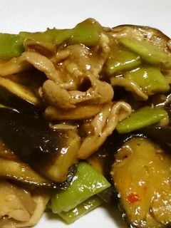 なすとモロッコインゲンと豚肉のピリ辛炒め-レシピのメイン写真