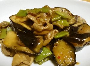 なすとモロッコインゲンと豚肉のピリ辛炒め-レシピのメイン写真