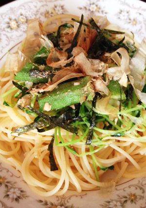 暑い夏に！オクラツナのゆずぽん冷製パスタ-レシピのメイン写真