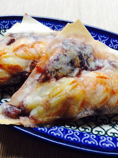 バナナあんこもちのおやつ焼き春巻き-レシピのメイン写真