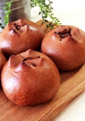 チョコがとろ〜り♡豆乳ココアパン-レシピのメイン写真