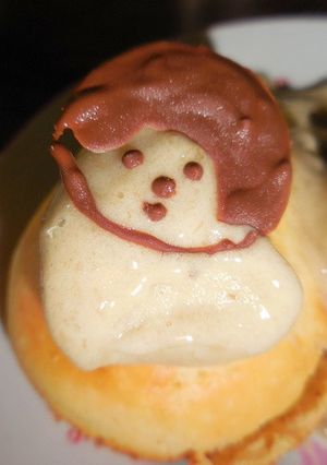 モンチッチのチョコプレート付マフィン-レシピのメイン写真