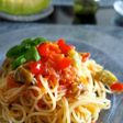 トマトとナスの冷製パスタ
