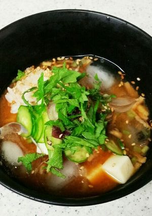 簡単！インスタント味噌汁の冷汁。-レシピのメイン写真