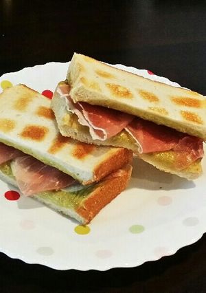 アボマヨワサビの生ハムサンド-レシピのメイン写真
