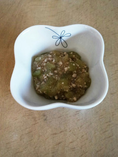 離乳食 後期 なすと鶏ひき肉の煮物-レシピのメイン写真