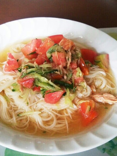 アレンジ素麺☆ツナトマきゅうりそうめん-レシピのメイン写真