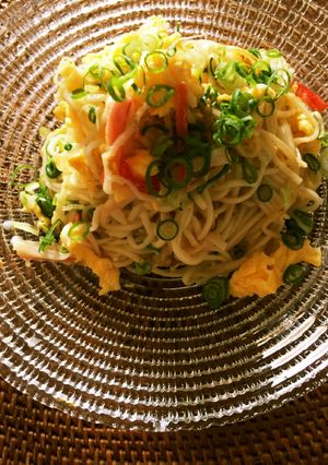 肉味噌と卵のそうめんチャンプルー-レシピのメイン写真