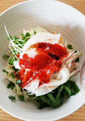 お酢で元気、野菜たっぷりヘルシー夏麺-レシピのメイン写真