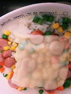 包丁いらず?手抜きリゾット風混ぜご飯-レシピのメイン写真