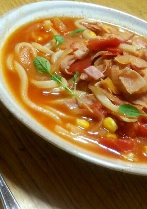 スープパスタ風✿うどんのトマト煮込み-レシピのメイン写真