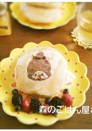 モンチッチのパンケーキトリプルベリー添え-レシピのメイン写真