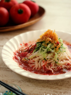 冷凍トマトで太陽のそうめん-レシピのメイン写真