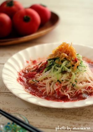 冷凍トマトで太陽のそうめん-レシピのメイン写真