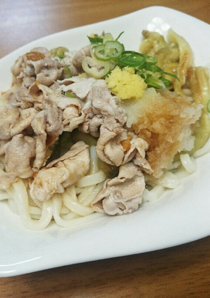 焼きナスと豚しゃぶの冷やしうどん-レシピのメイン写真