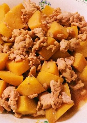 じゃがいもとひき肉の煮物-レシピのメイン写真