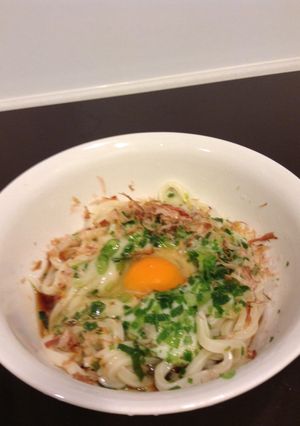 簡単♪5分でトロ玉うどん-レシピのメイン写真