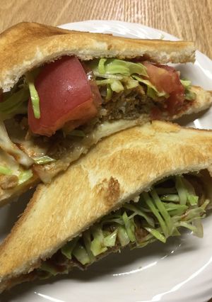 ハンバーグのサンドイッチ-レシピのメイン写真