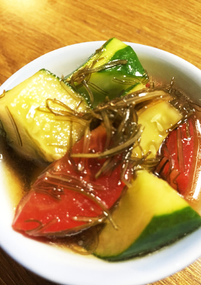簡単！おいしい♪キュウリとトマトのお漬物-レシピのメイン写真