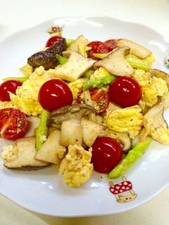 ミニトマト&アスパラ&エリンギマヨ炒め-レシピのメイン写真