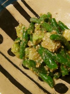 凍ったまま☆冷凍いんげんの胡麻和え-レシピのメイン写真