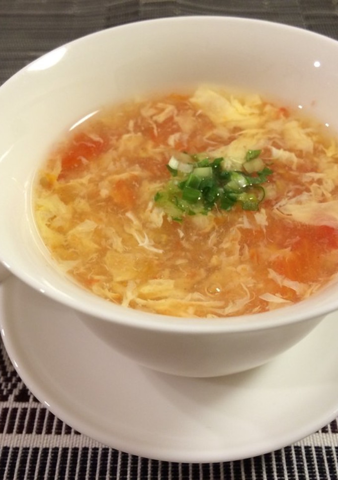 本格中華！とろとろ卵とトマトの甘酢スープ-レシピのメイン写真