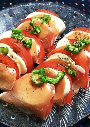 簡単美味し！生ハムとトマトのカプレーゼ-レシピのメイン写真