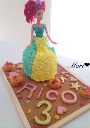 世界に一つ♡アリエルのケーキ♡3歳BD-レシピのメイン写真