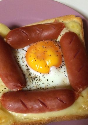 朝ごはんにパパッとパン１枚で！-レシピのメイン写真