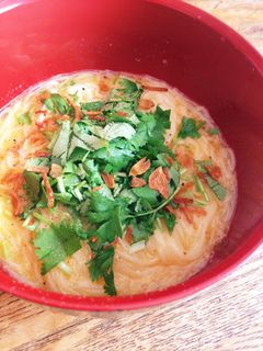 パクチー釜玉そうめん-レシピのメイン写真