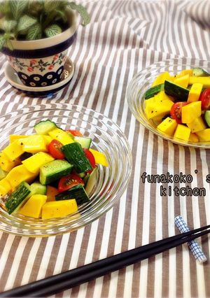 コリンキーと夏野菜の塩ダレサラダ-レシピのメイン写真