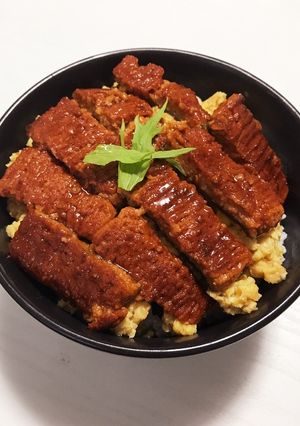 なんちゃって鰻の蒲焼きで♡うなたま丼-レシピのメイン写真