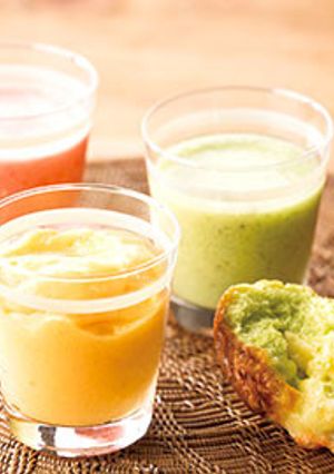 野菜とフルーツの３色スムージー-レシピのメイン写真
