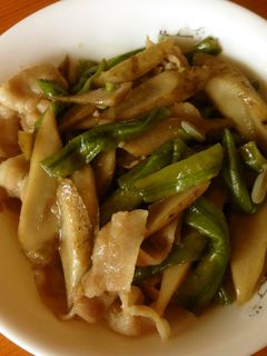 三尺豆と豚バラ肉の炒め煮-レシピのメイン写真