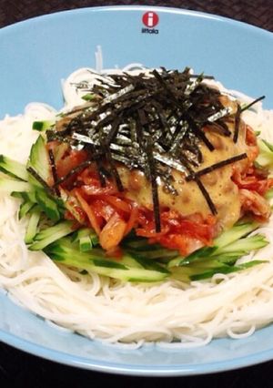 納豆キムチそうめん-レシピのメイン写真