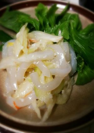 トロリ☆いかそうめんとセロリの塩麹合え-レシピのメイン写真