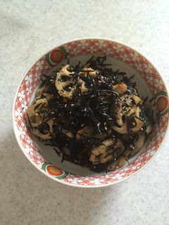 時短蓮根とヒジキのキンピラ-レシピのメイン写真