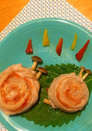 梅雨時に楽しい☆豚肉ぐるぐるかたつむり-レシピのメイン写真
