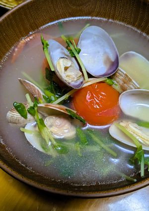 あさりとミニトマトのコンソメスープ-レシピのメイン写真