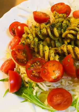 あまりカレー●カレーパスタのサラダ-レシピのメイン写真