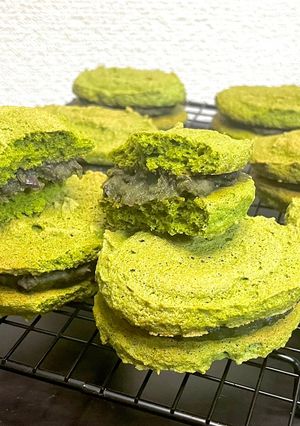 ふんわり！抹茶餡でつくるダックワーズ-レシピのメイン写真
