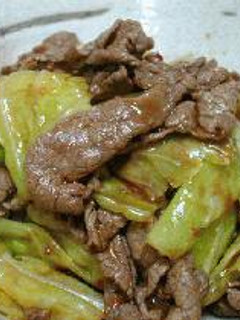 <牛肉とキャベツの豆板醤あえ>-レシピのメイン写真