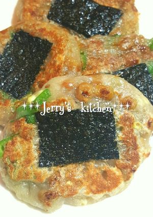 納豆✿山芋✿オクラのふわふわ磯辺焼き♪-レシピのメイン写真